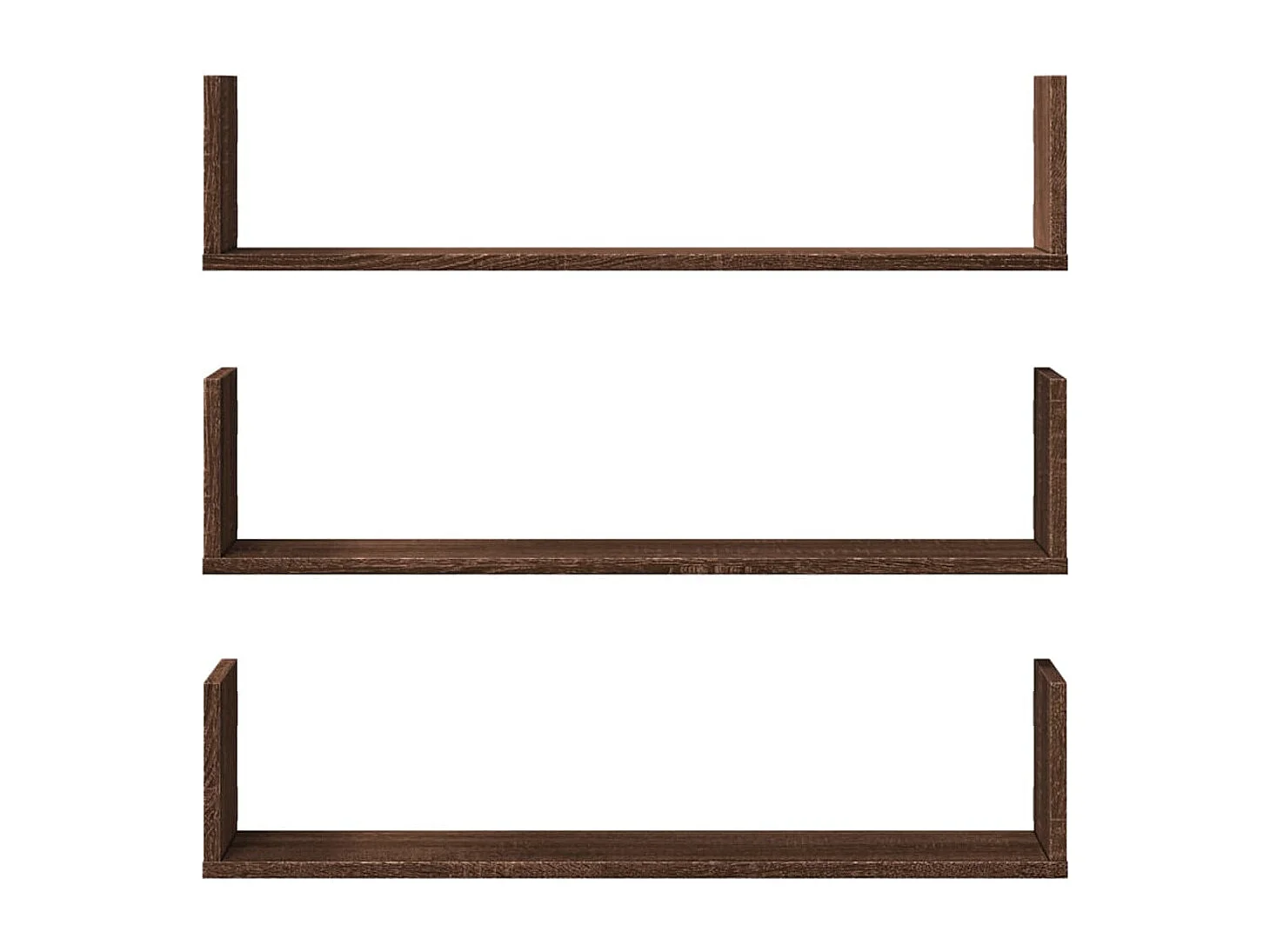 Étagères murales 3pcs chêne marron 80x18x18cm bois d'ingénierie