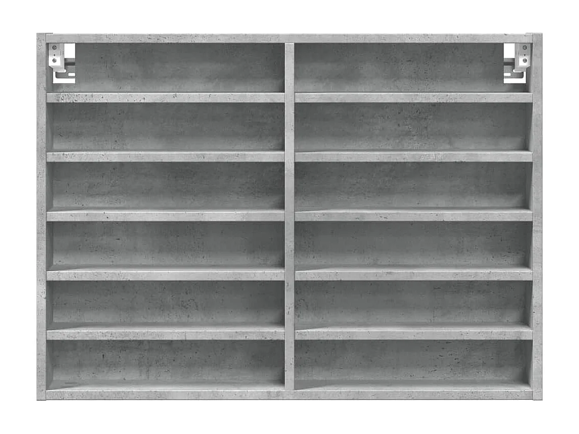 Armoire à vitrine gris béton 80x8,5x58 cm bois d'ingénierie