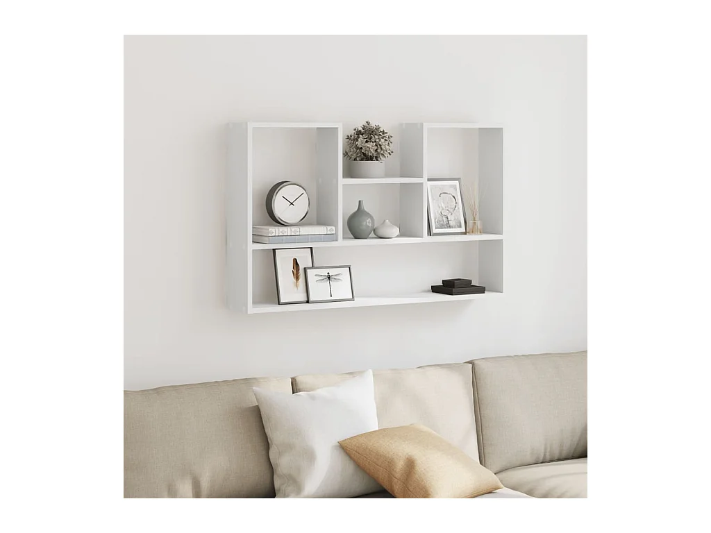 Étagère murale blanc 99x15x60 cm bois d'ingénierie