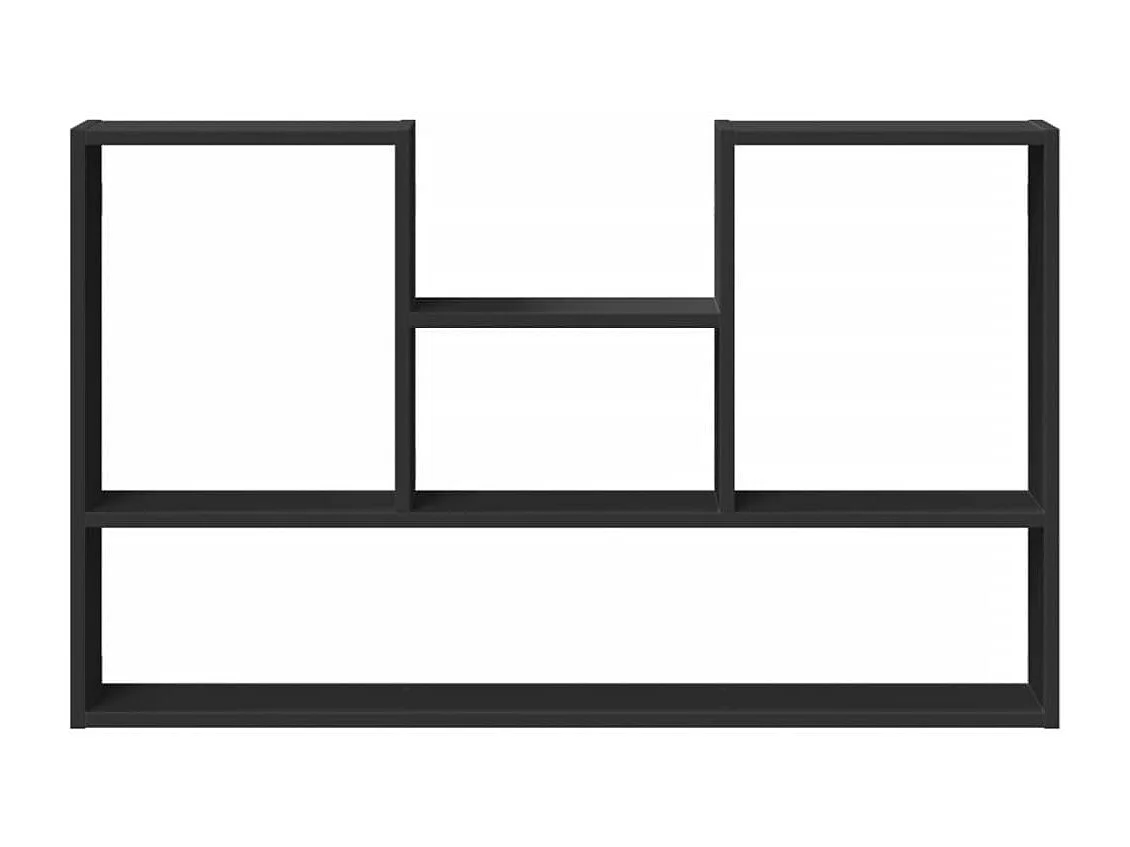 Estantería de pared madera de ingeniería negro 99x15x60 cm