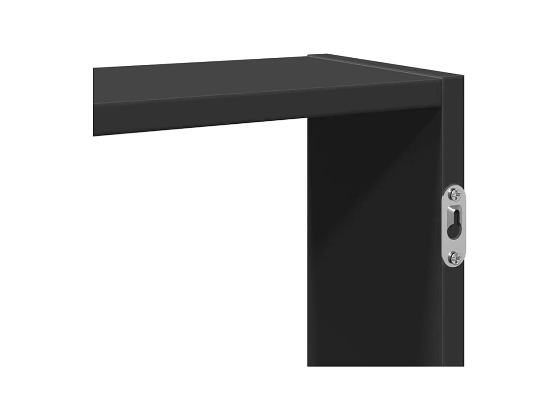 Estantería de pared madera de ingeniería negro 99x15x60 cm