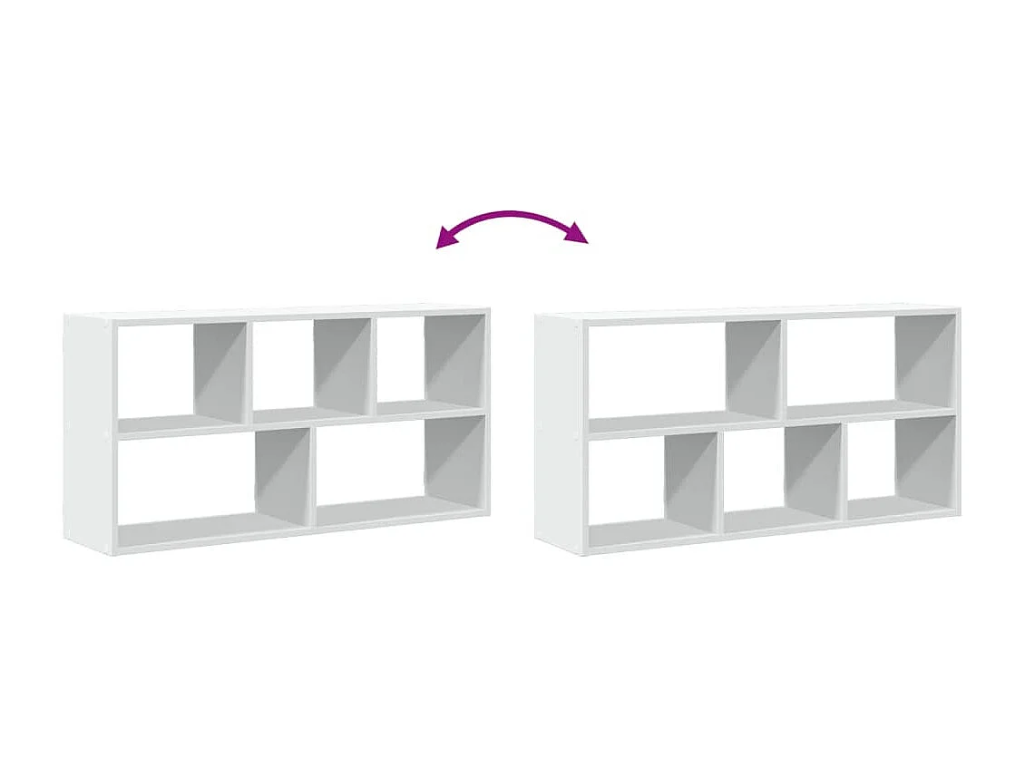 Étagère murale blanc 100x25x50 cm bois d'ingénierie