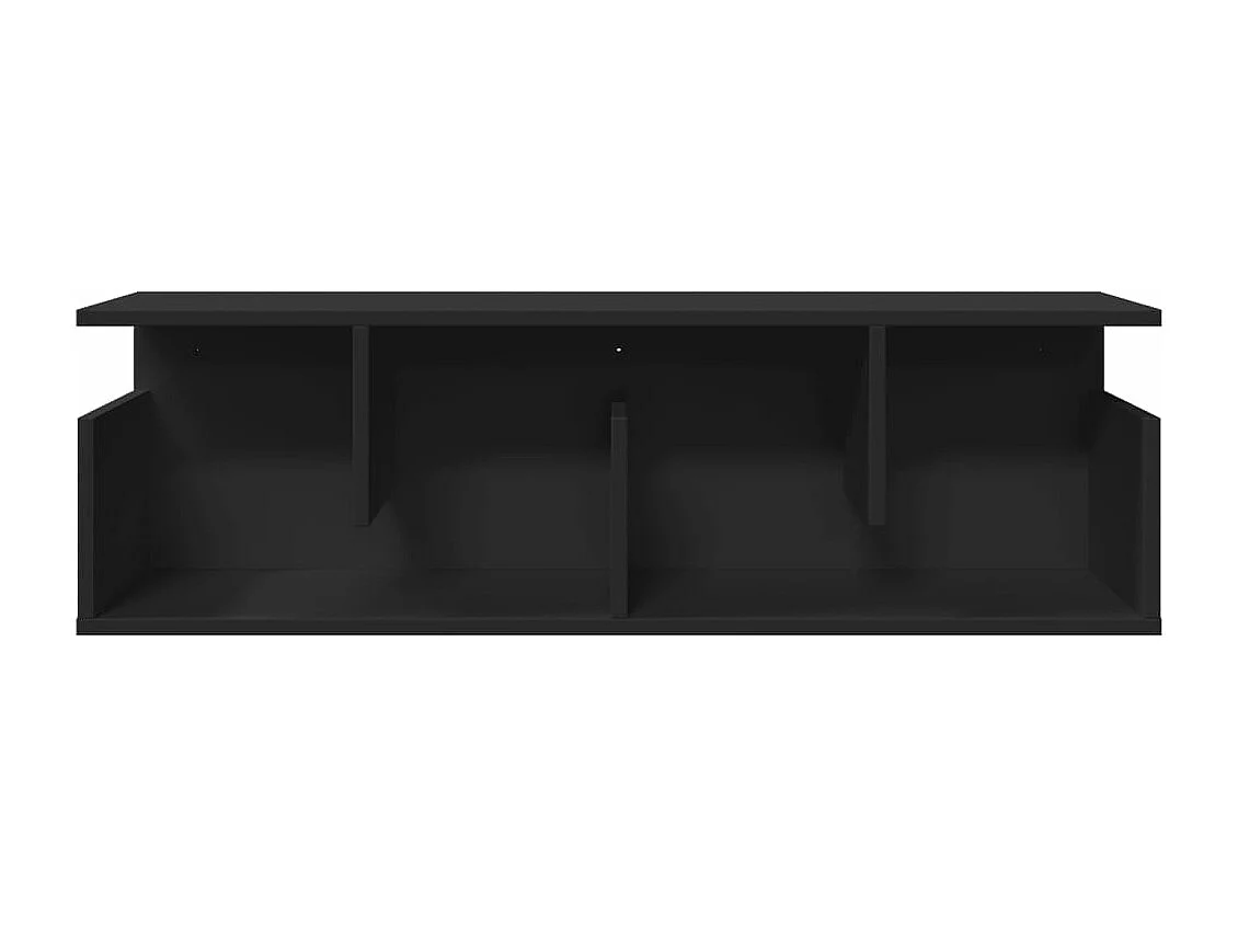 Mobile a Parete 100x20x30 cm Nero in Legno Multistrato