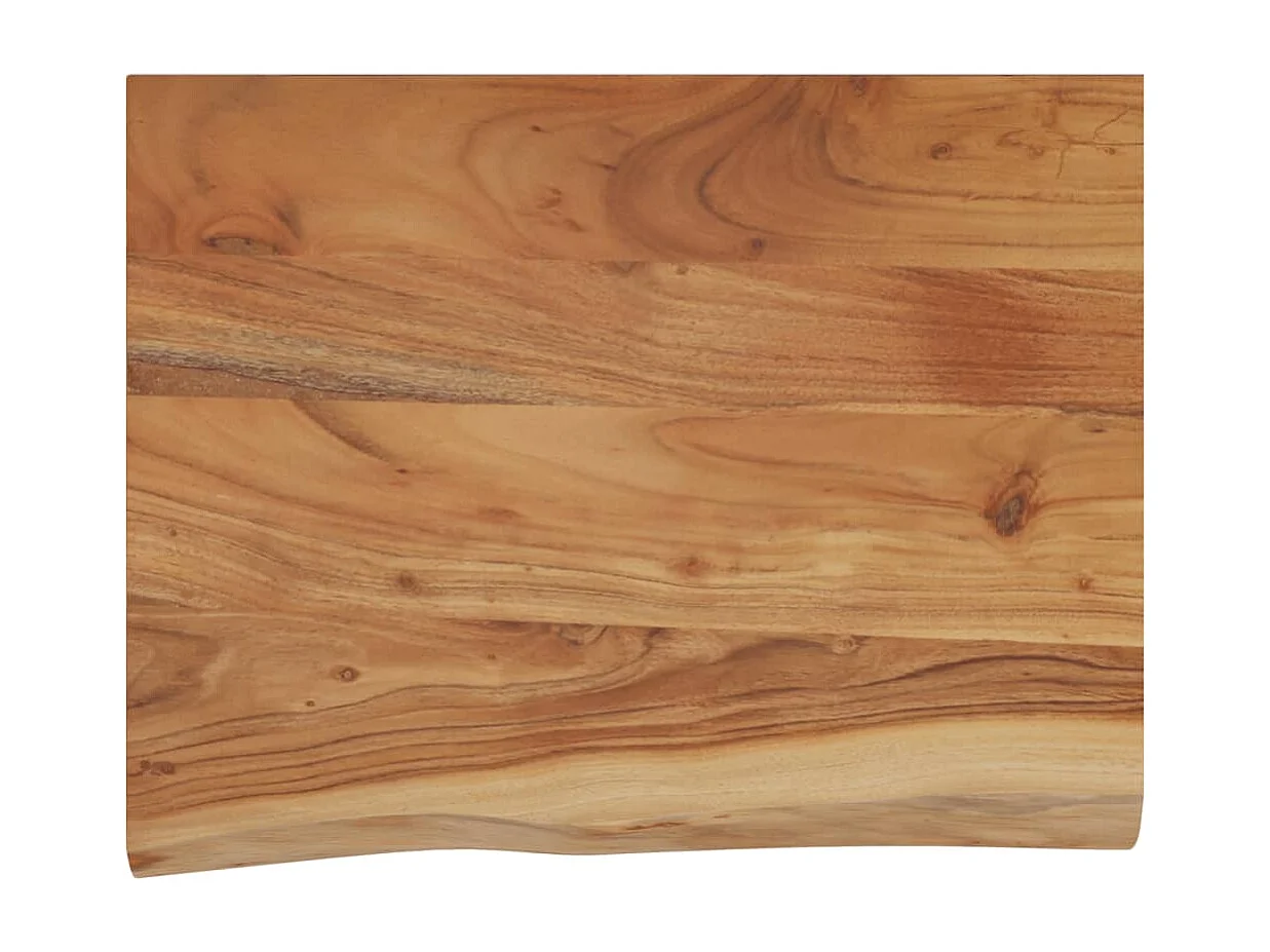 Étagère murale rectangulaire massif acacia bordure assortie