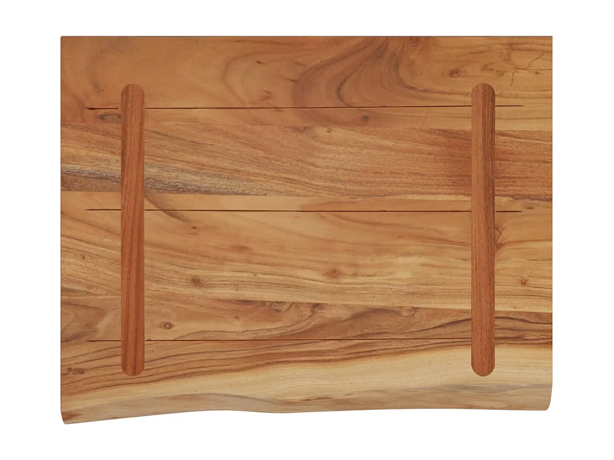 Étagère murale rectangulaire massif acacia bordure assortie