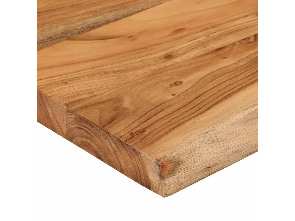 Étagère murale rectangulaire massif acacia bordure assortie