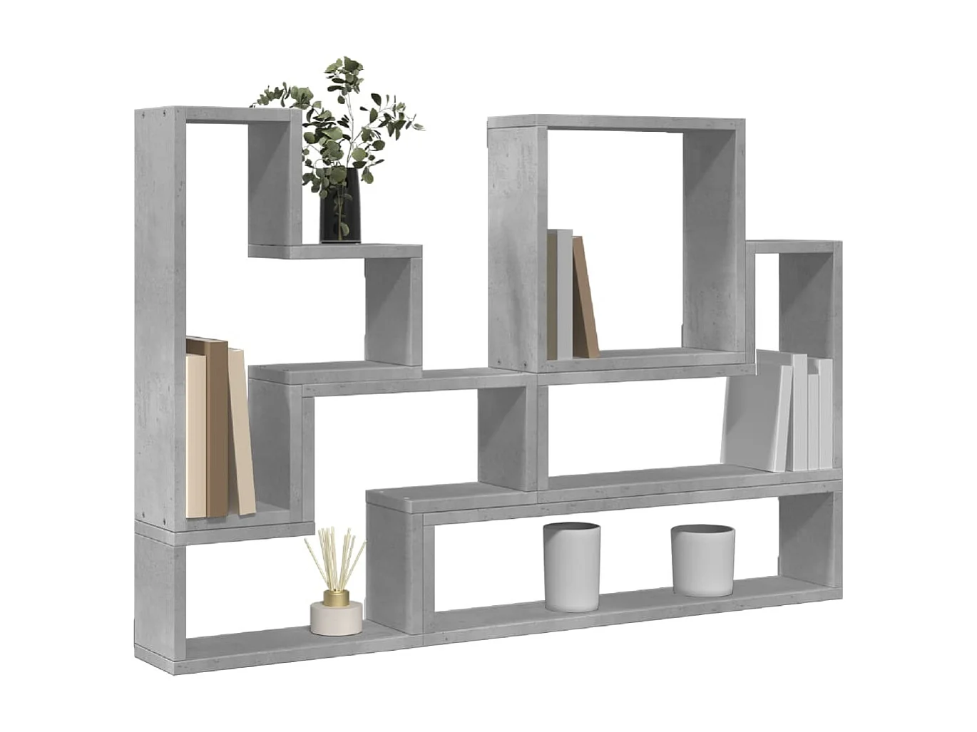 Wandregal Betongrau 96x12x64 cm Holzwerkstoff