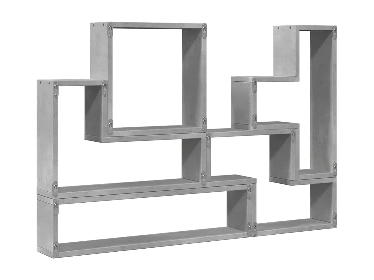 Wandregal Betongrau 96x12x64 cm Holzwerkstoff