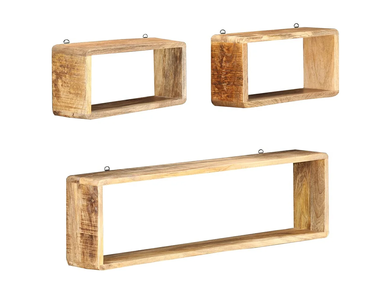 3 pcs conjunto de prateleiras de parede cubos mangueira maciça