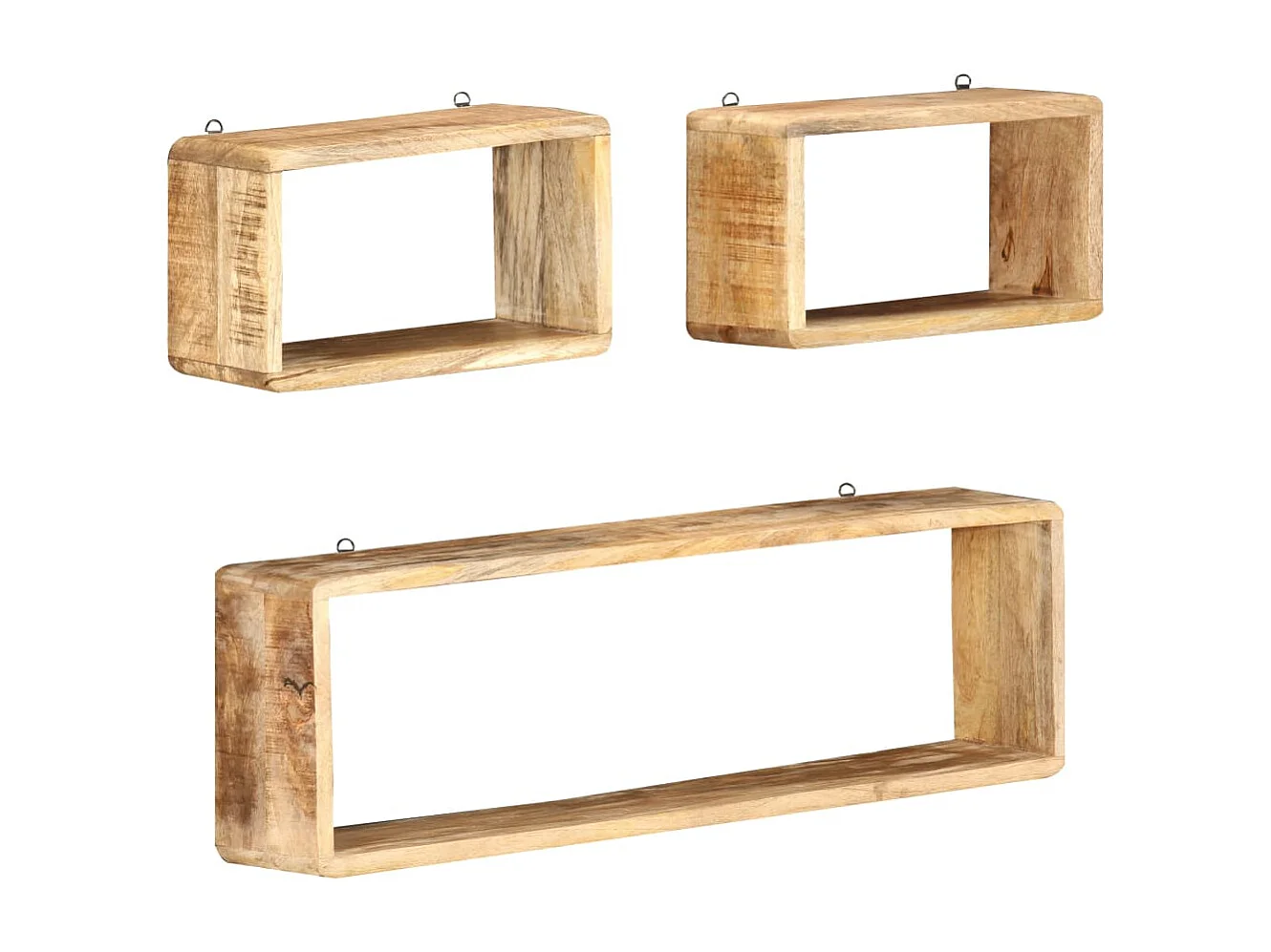 3 pcs conjunto de prateleiras de parede cubos mangueira maciça