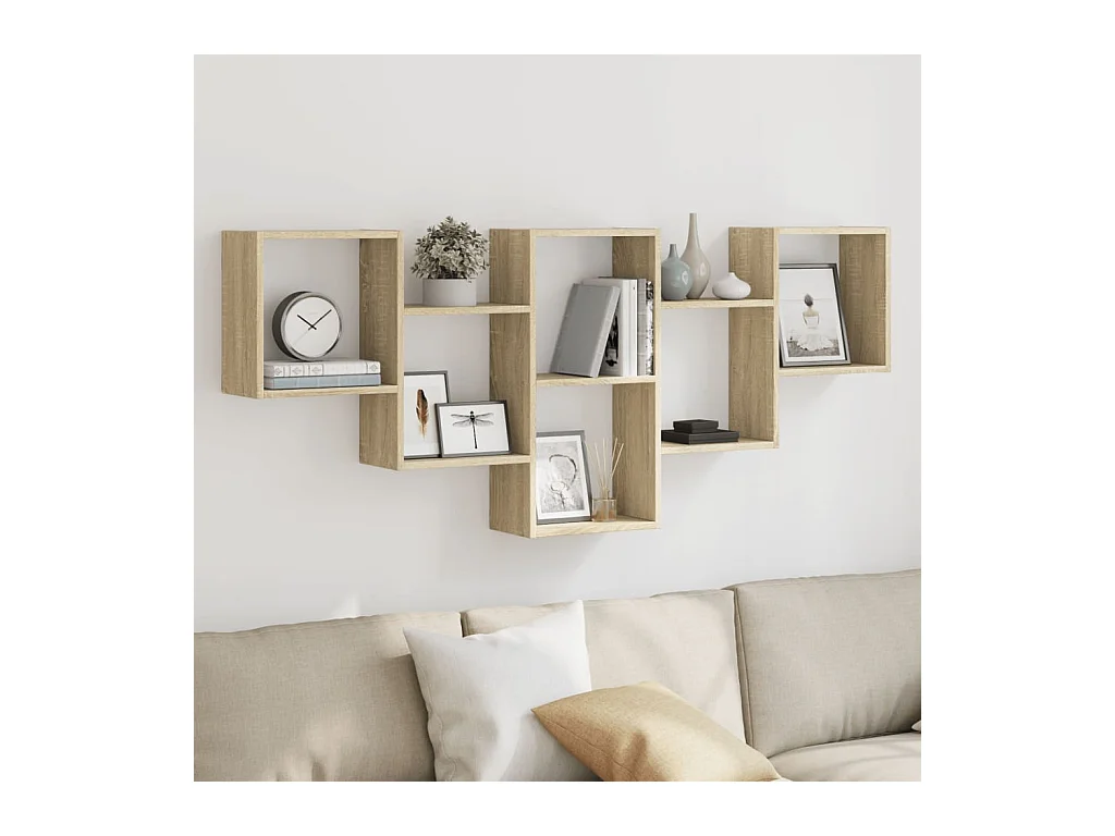 Étagère murale chêne sonoma 159x18x66 cm bois d'ingénierie