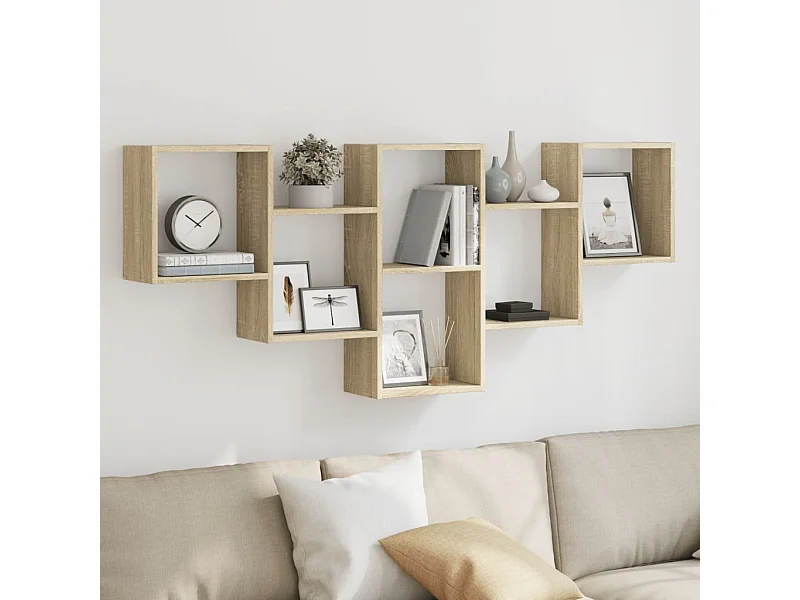 Étagère murale chêne sonoma 159x18x66 cm bois d'ingénierie