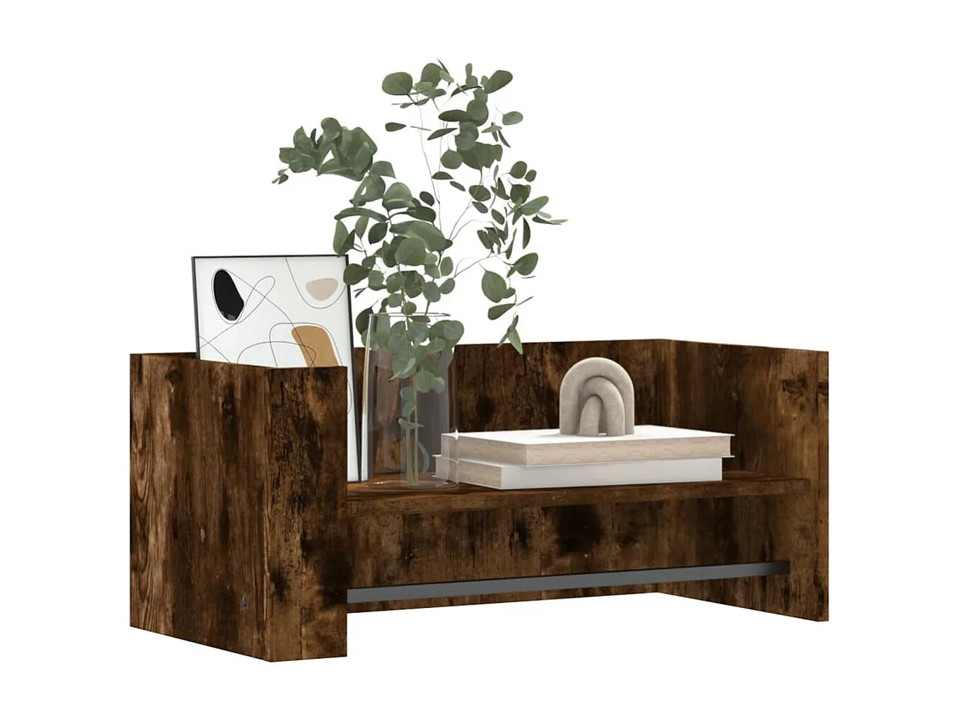 Étagère murale chêne fumé 70,5x35x30,5 cm bois d'ingénierie