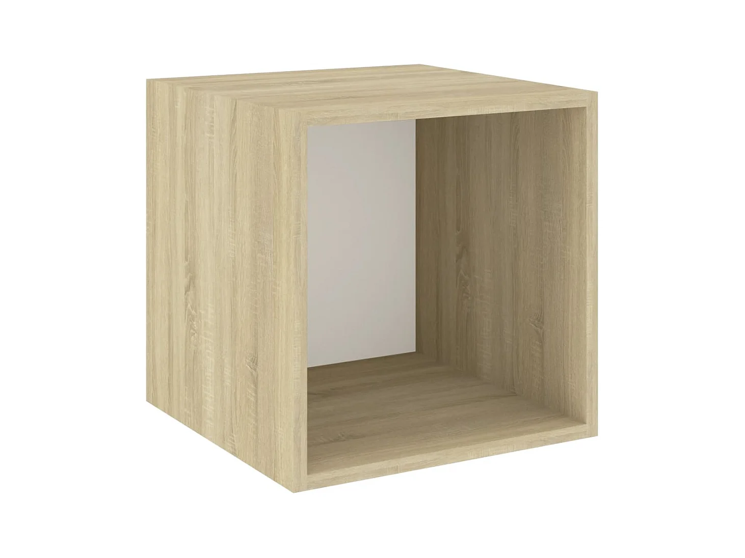 Wandschränke 4 Stk. Weiß Sonoma-Eiche 37x37x37 cm Holzwerkstoff