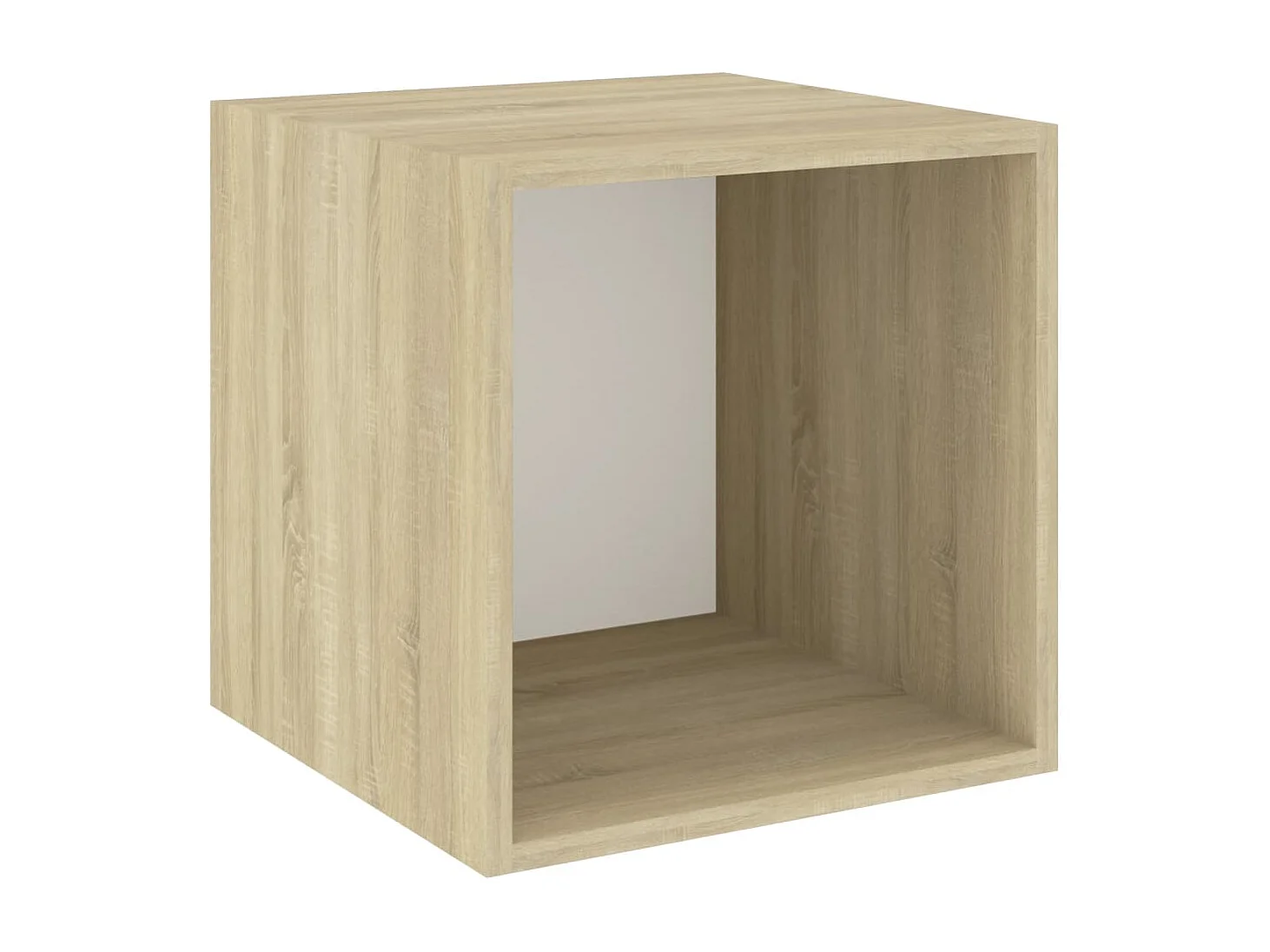 Armários parede 4pcs derivados madeira branco e carvalho sonoma