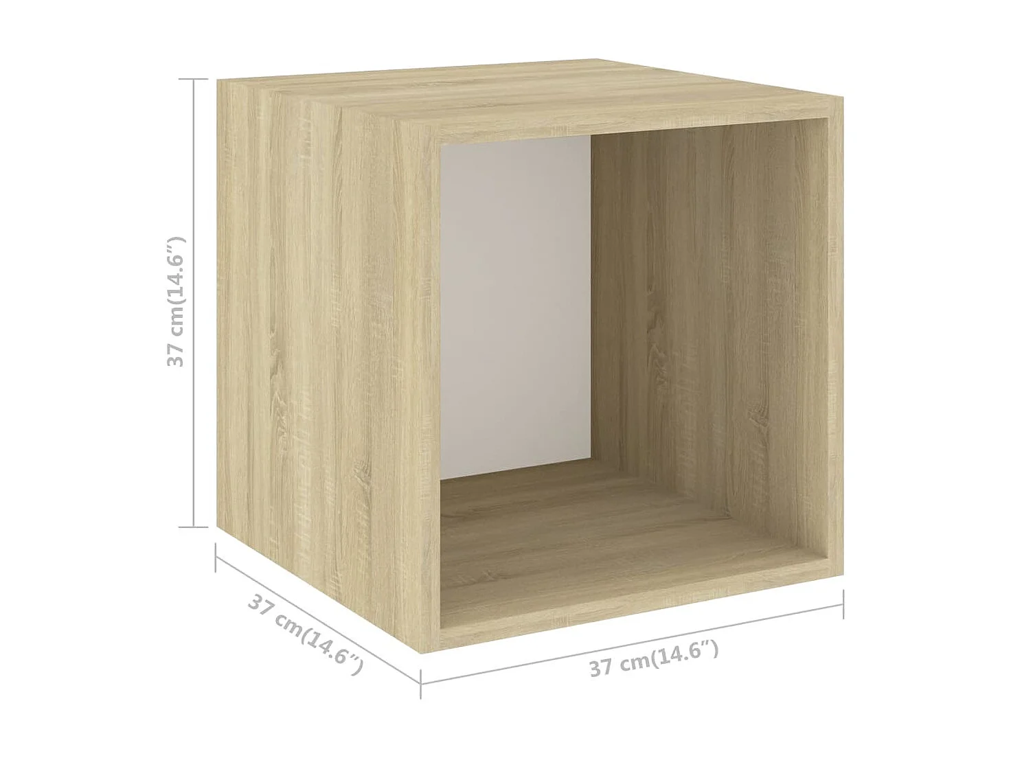 Armários parede 4pcs derivados madeira branco e carvalho sonoma