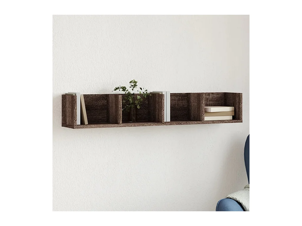 Wandschrank Braun Eichen-Optik 99x18x16,5 cm Holzwerkstoff