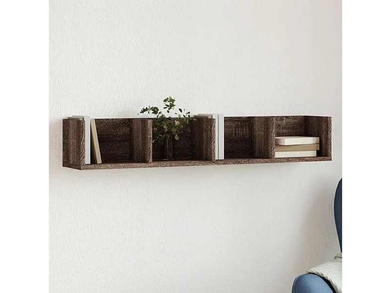 Armoire murale chêne marron 99x18x16,5 cm bois d'ingénierie