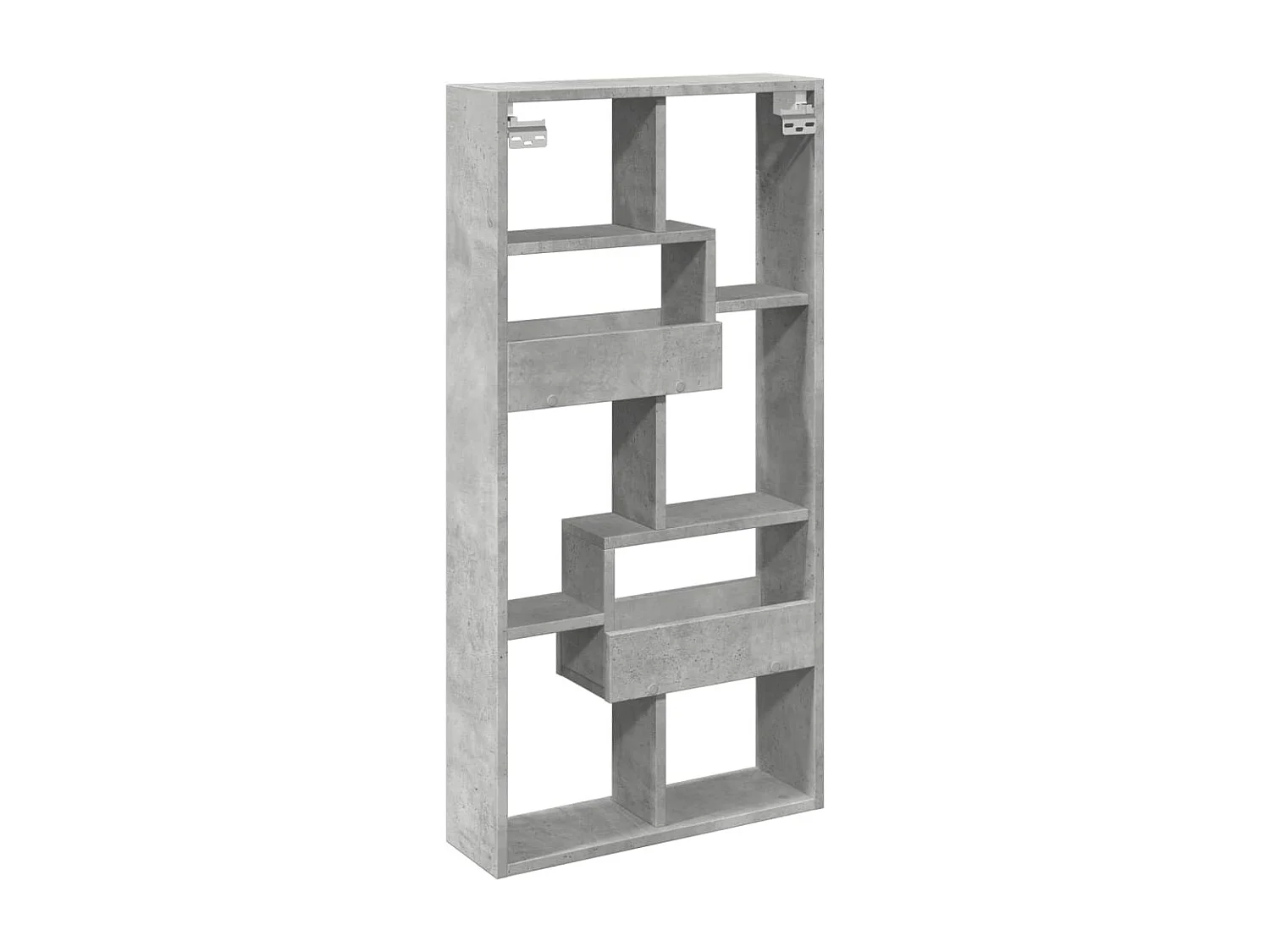 Armadietto a Muro Grigio Cemento 50x15x100 cm in Truciolato