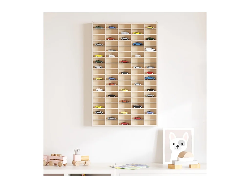 Armário expositor de parede c/ 90 compartimentos 50,5x4,5x79 cm