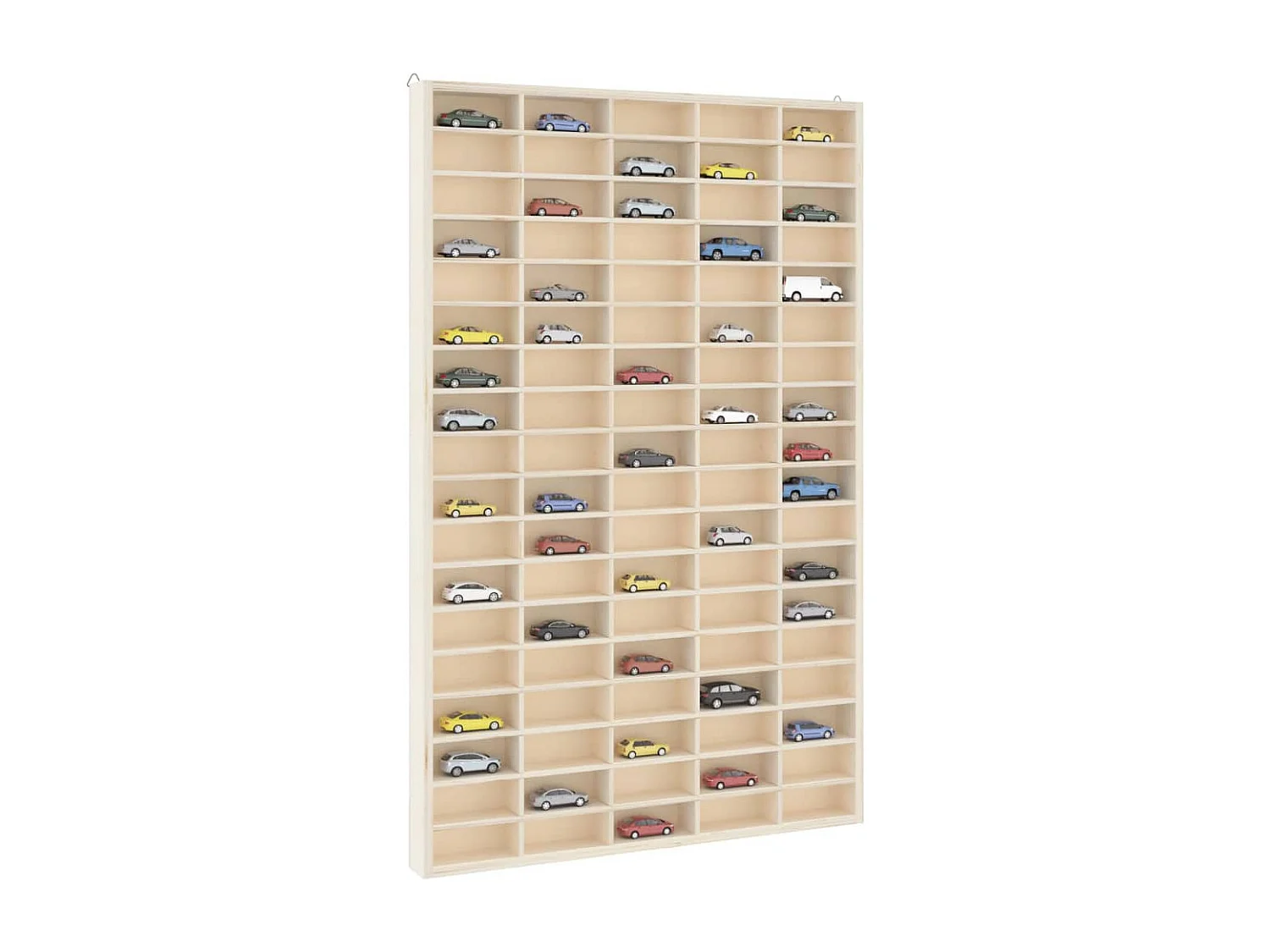 Vitrine murale avec 90 compartiments 50,5x4,5x79 cm