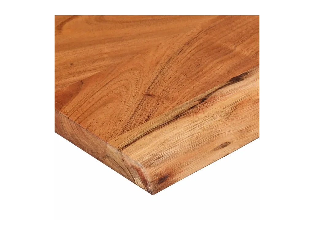Étagère murale rectangulaire massif acacia bordure assortie