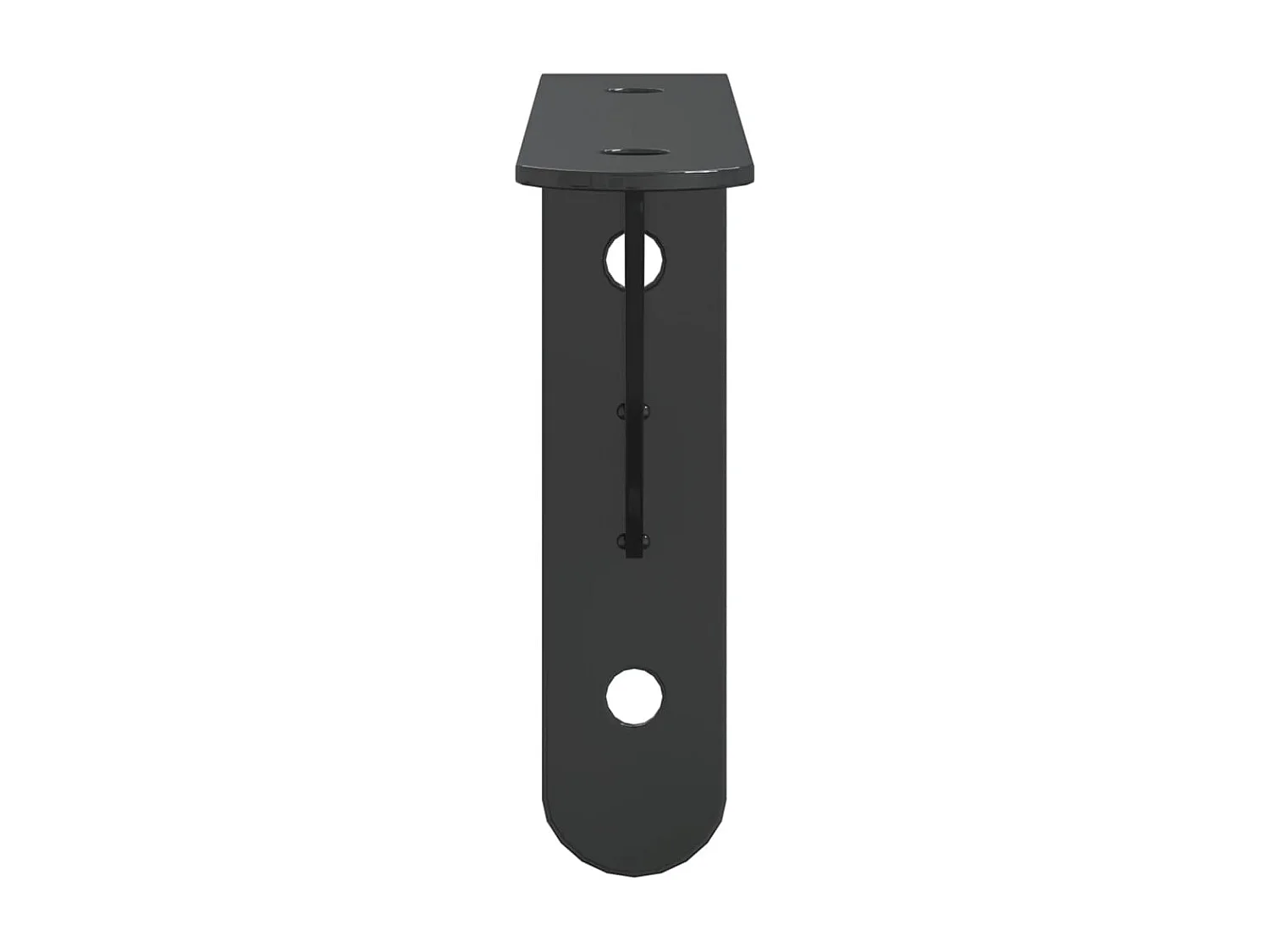 Supports d'étagères 4 pcs 15x2,5x11,5 cm noir acier inoxydable