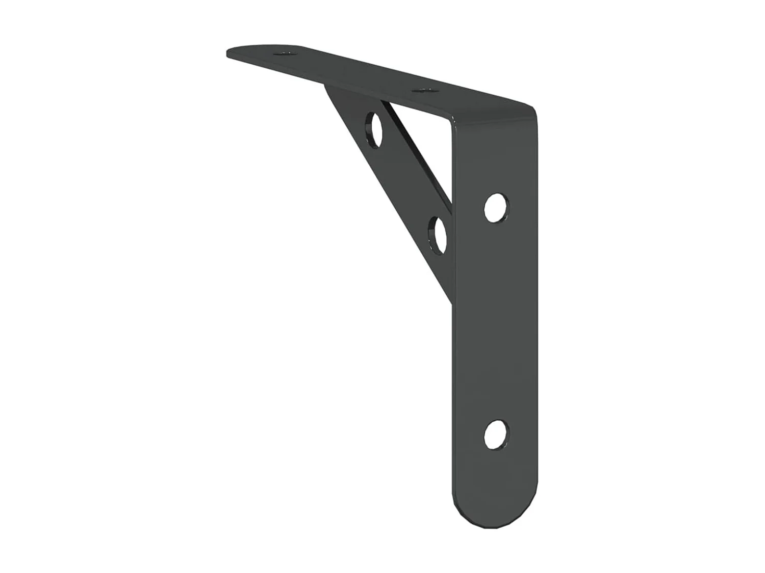 Supports d'étagères 4 pcs 15x2,5x11,5 cm noir acier inoxydable