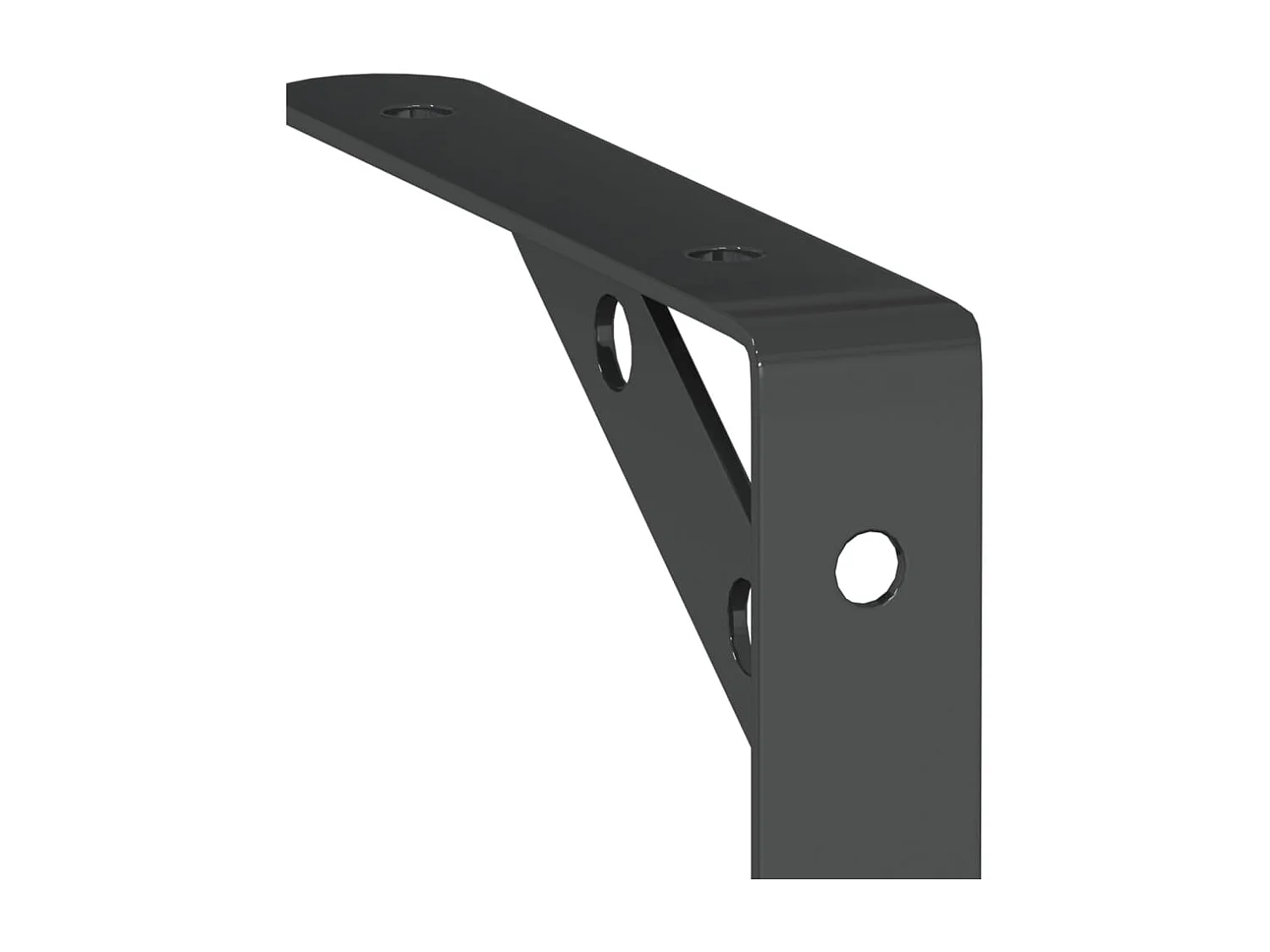 Supports d'étagères 4 pcs 15x2,5x11,5 cm noir acier inoxydable