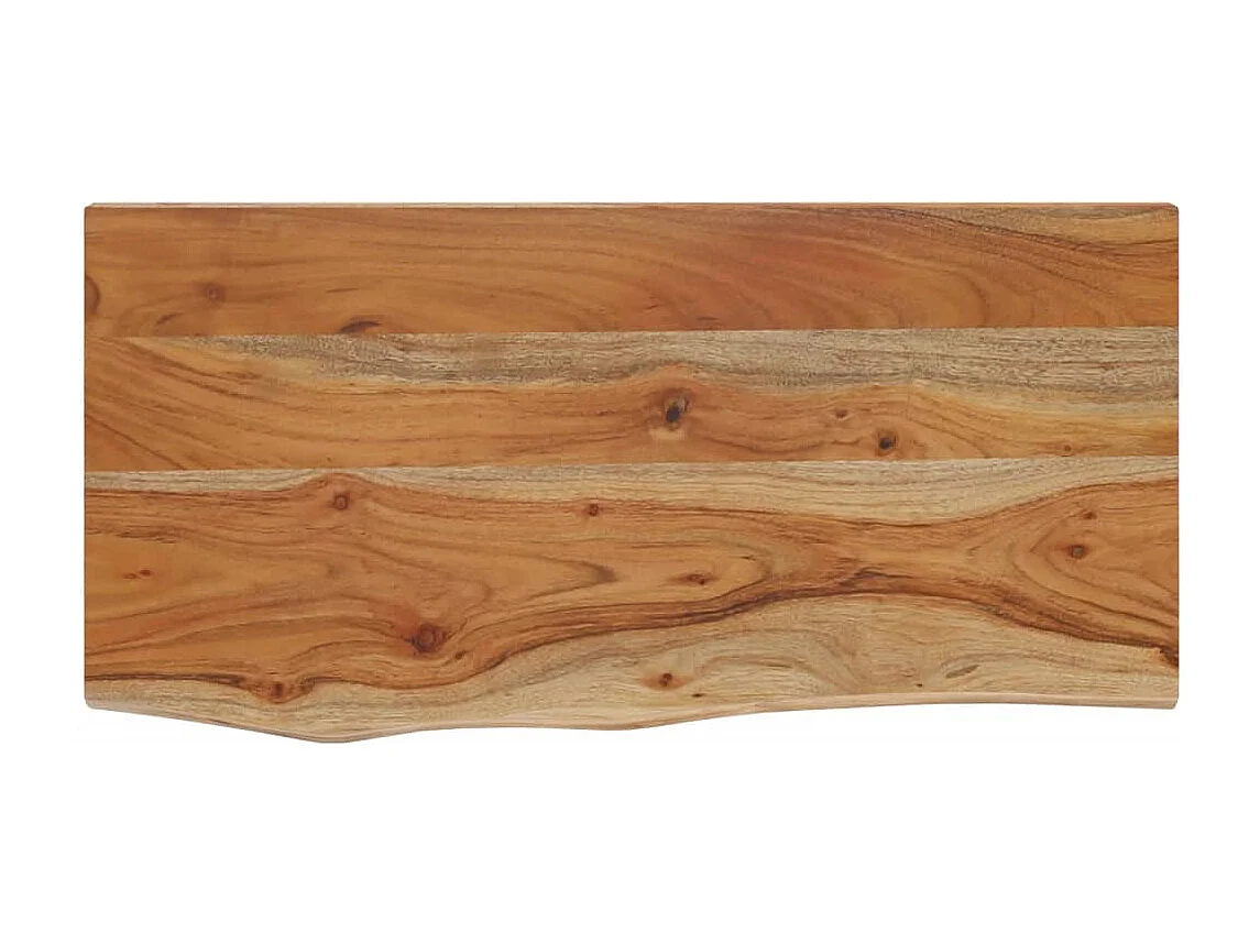 Étagère murale rectangulaire massif acacia bordure assortie