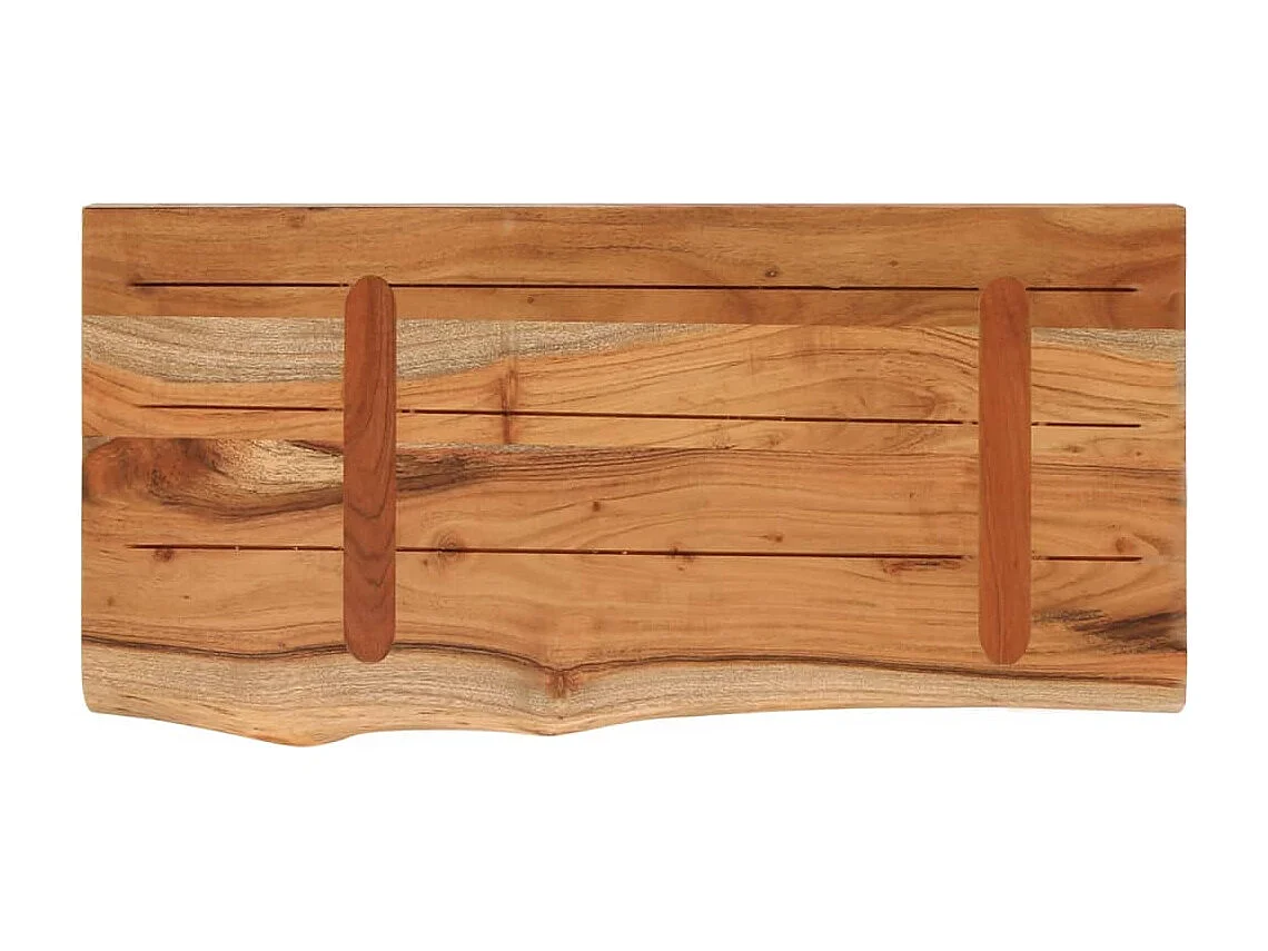 Étagère murale rectangulaire massif acacia bordure assortie