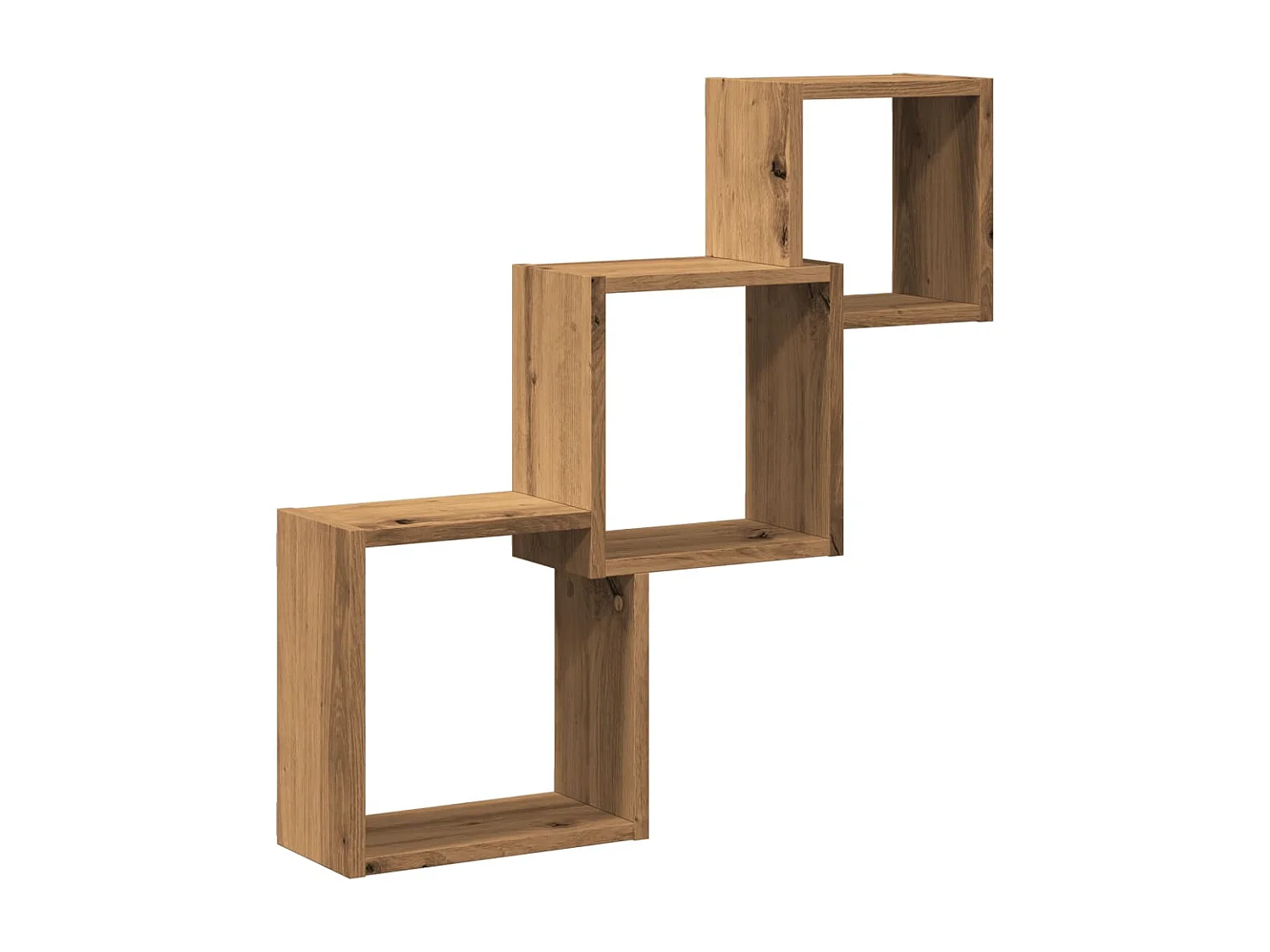 Estante cubos pared madera ingeniería roble artisan 68x15x68 cm