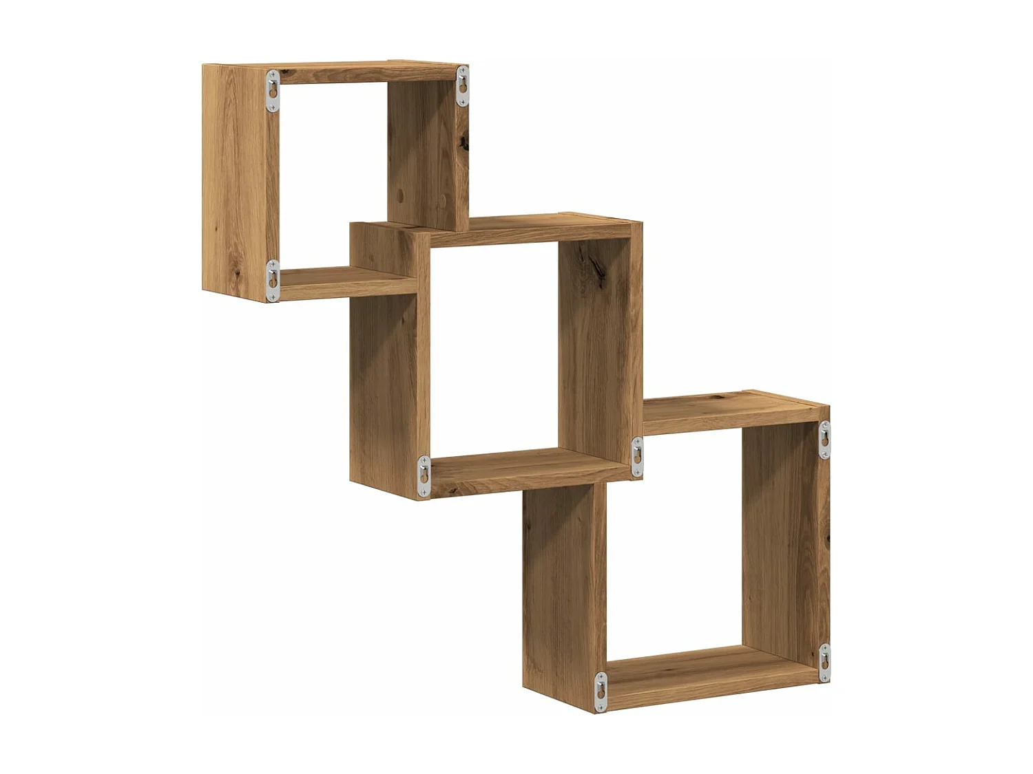 Estante cubos pared madera ingeniería roble artisan 68x15x68 cm