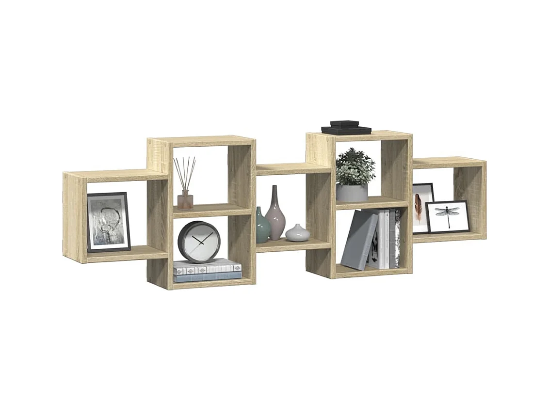 Étagère murale chêne sonoma 129x18x42 cm bois d'ingénierie