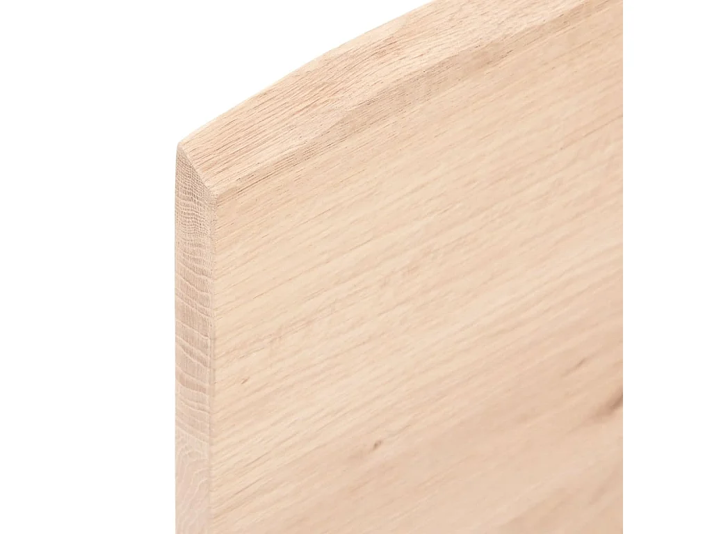 Wandregal 40x10x2 cm Massivholz Eiche Unbehandelt