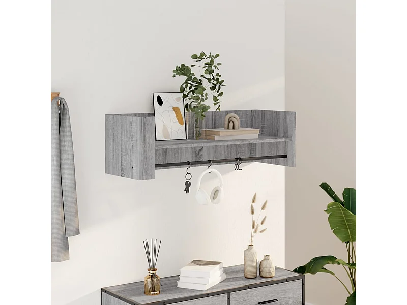 Étagère murale sonoma gris 100x35x30,5 cm bois ingénierie