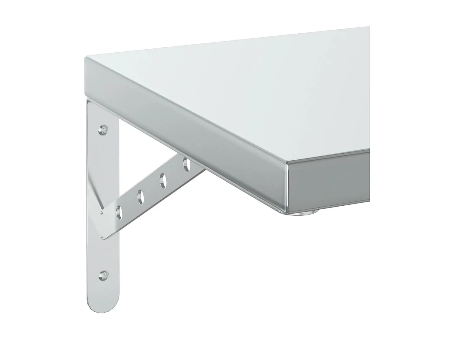 Prateleiras de parede 2 pcs 100x30 cm aço inoxidável prateado