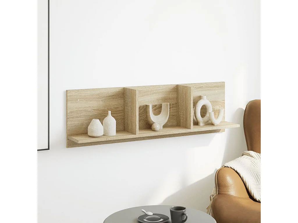 Armoire murale 100x16,5x30 cm chêne sonoma bois d'ingénierie
