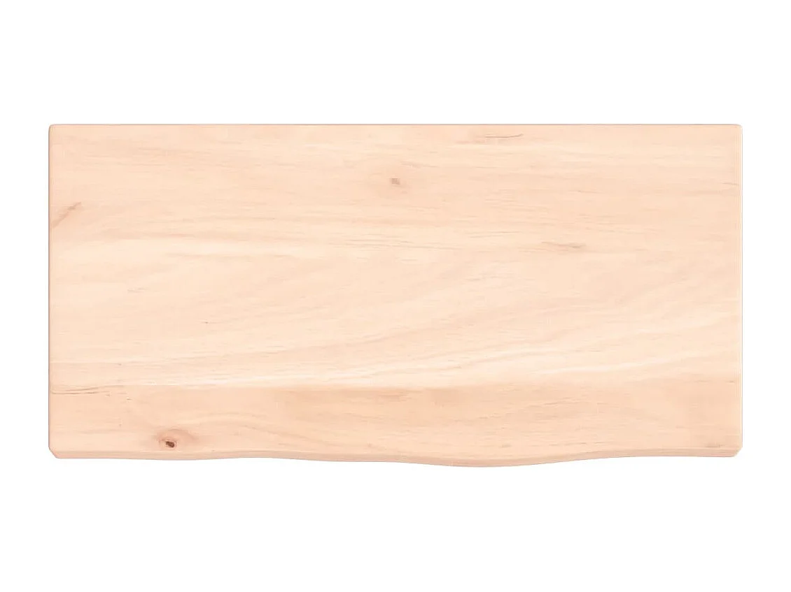 Wandregal 40x20x2 cm Massivholz Eiche Unbehandelt