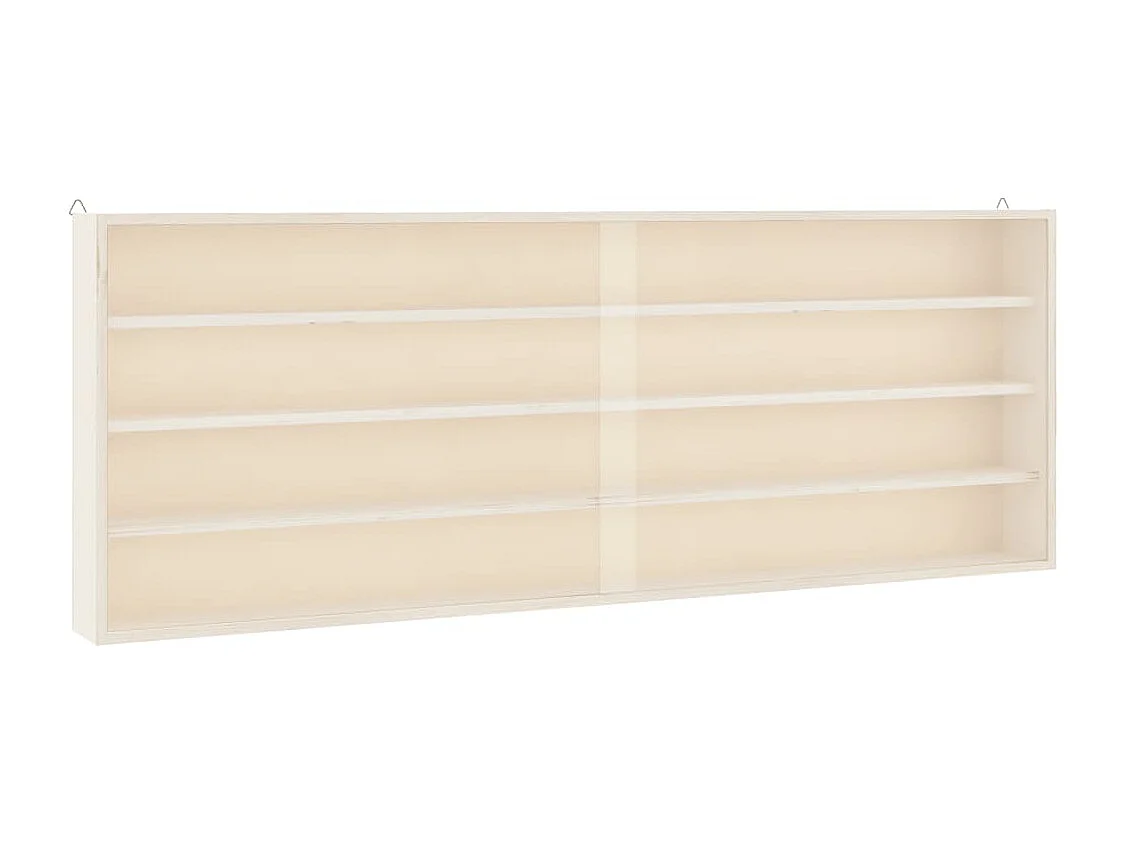 Vitrina de pared con puertas 100x8,5x37 cm