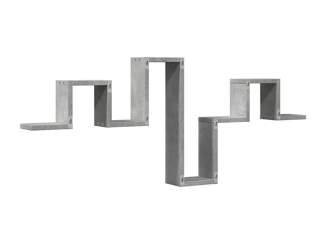 Étagère murale gris béton 104,5x10x43 cm bois d'ingénierie