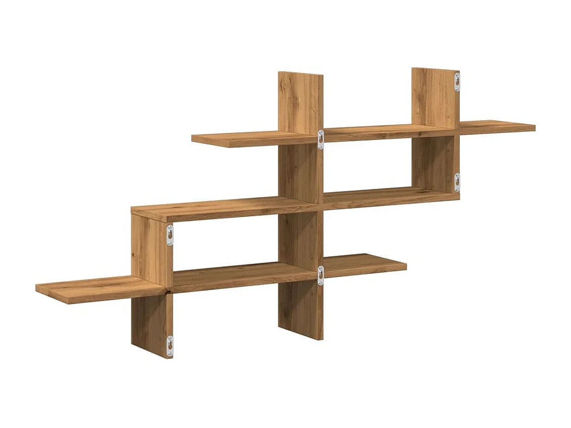 Étagère murale chêne artisanal 124,5x18x60,5 cm bois ingénierie