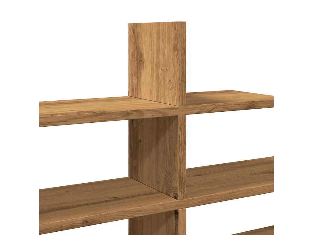 Étagère murale chêne artisanal 124,5x18x60,5 cm bois ingénierie