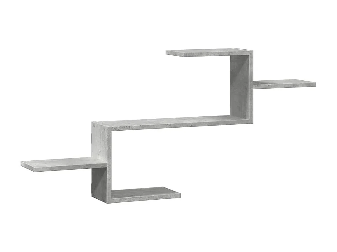 Prateleira parede 104x15x49 cm derivados madeira cinza cimento