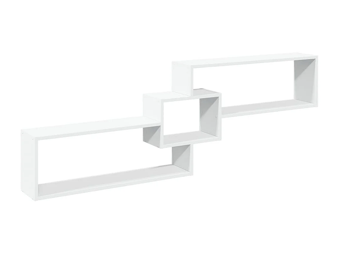 Mobile a Parete 158x18x53 cm Bianco in Legno Multistrato