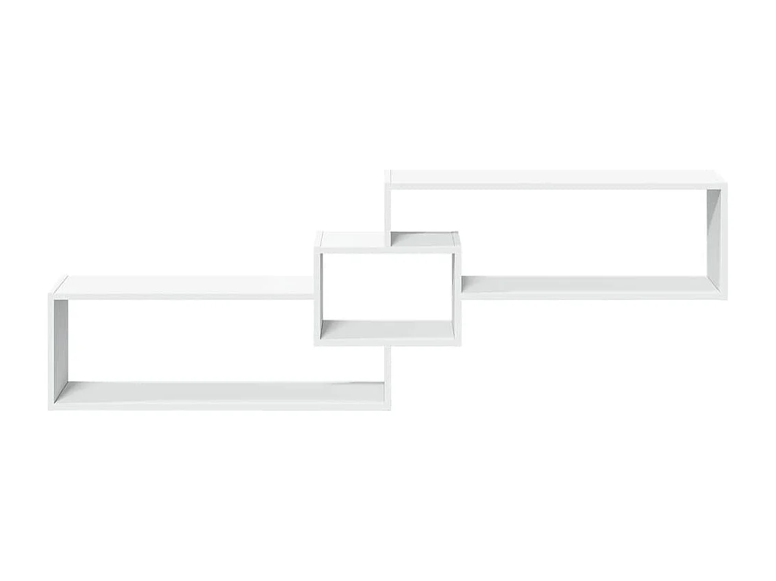 Mobile a Parete 158x18x53 cm Bianco in Legno Multistrato