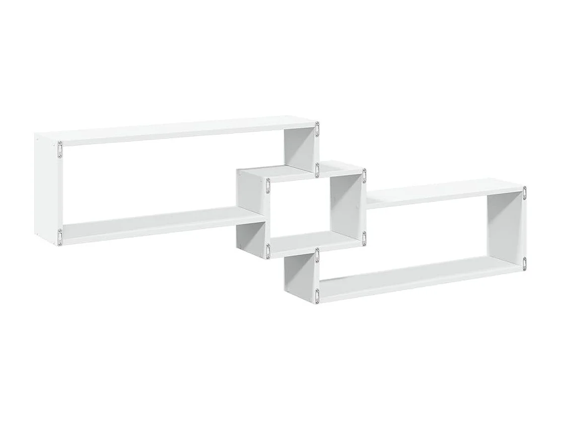 Mobile a Parete 158x18x53 cm Bianco in Legno Multistrato