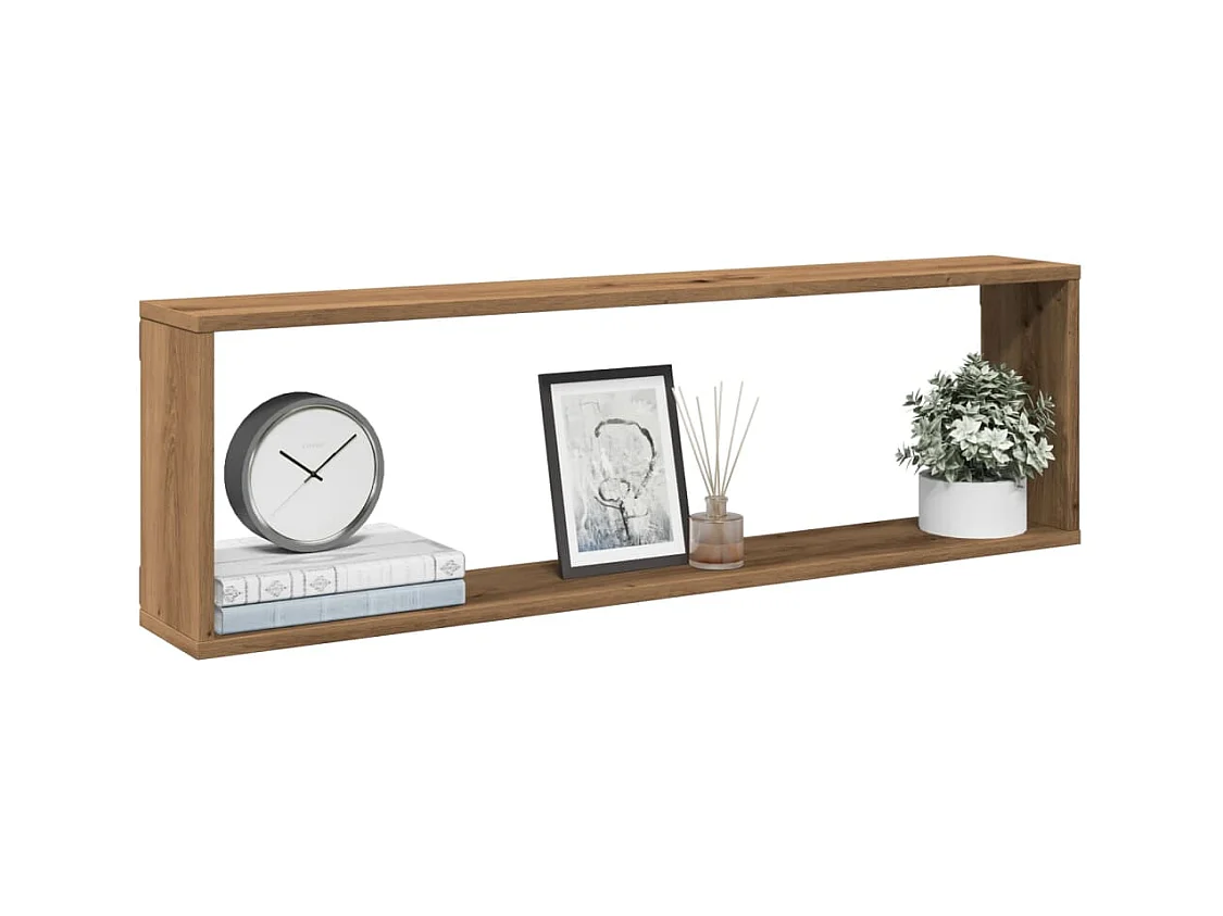 Würfel-Wandregale 2 Stk. Artisan-Eiche 100x15x30 Holzwerkstoff
