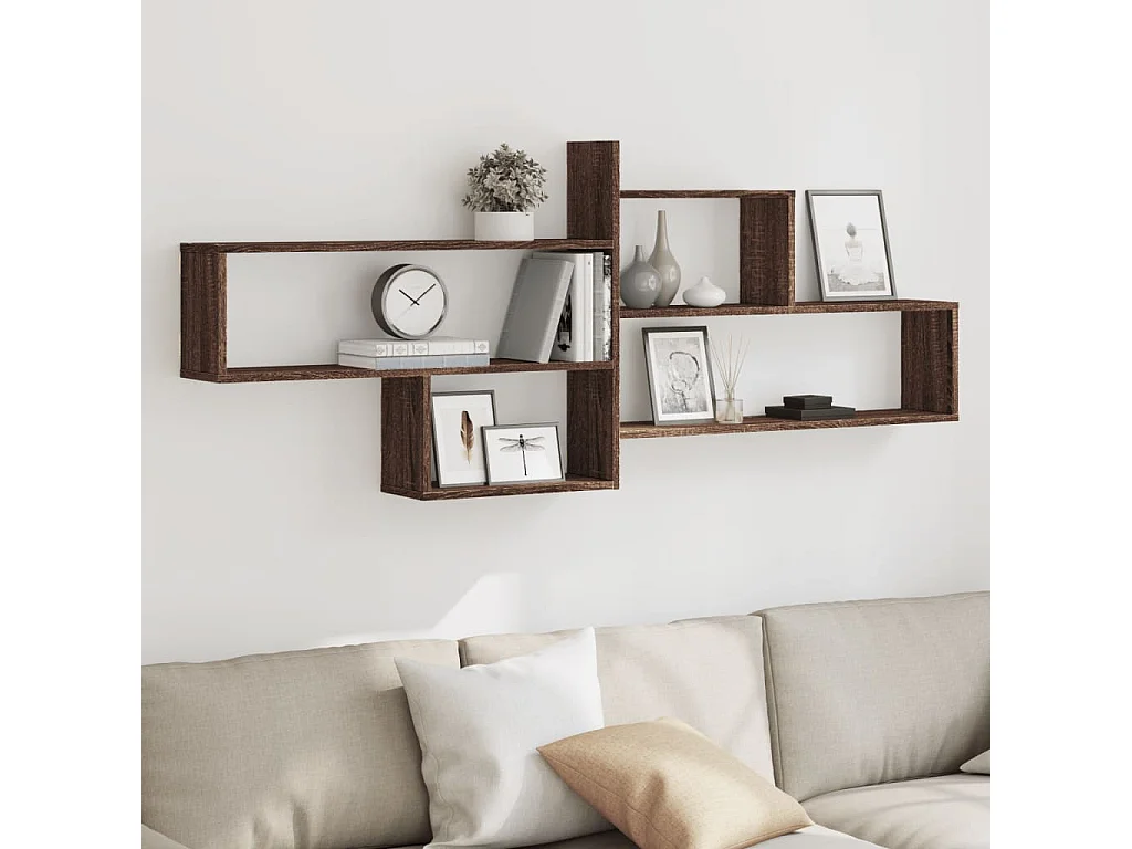 Étagère murale chêne marron 167,5x18x68 cm bois d'ingénierie