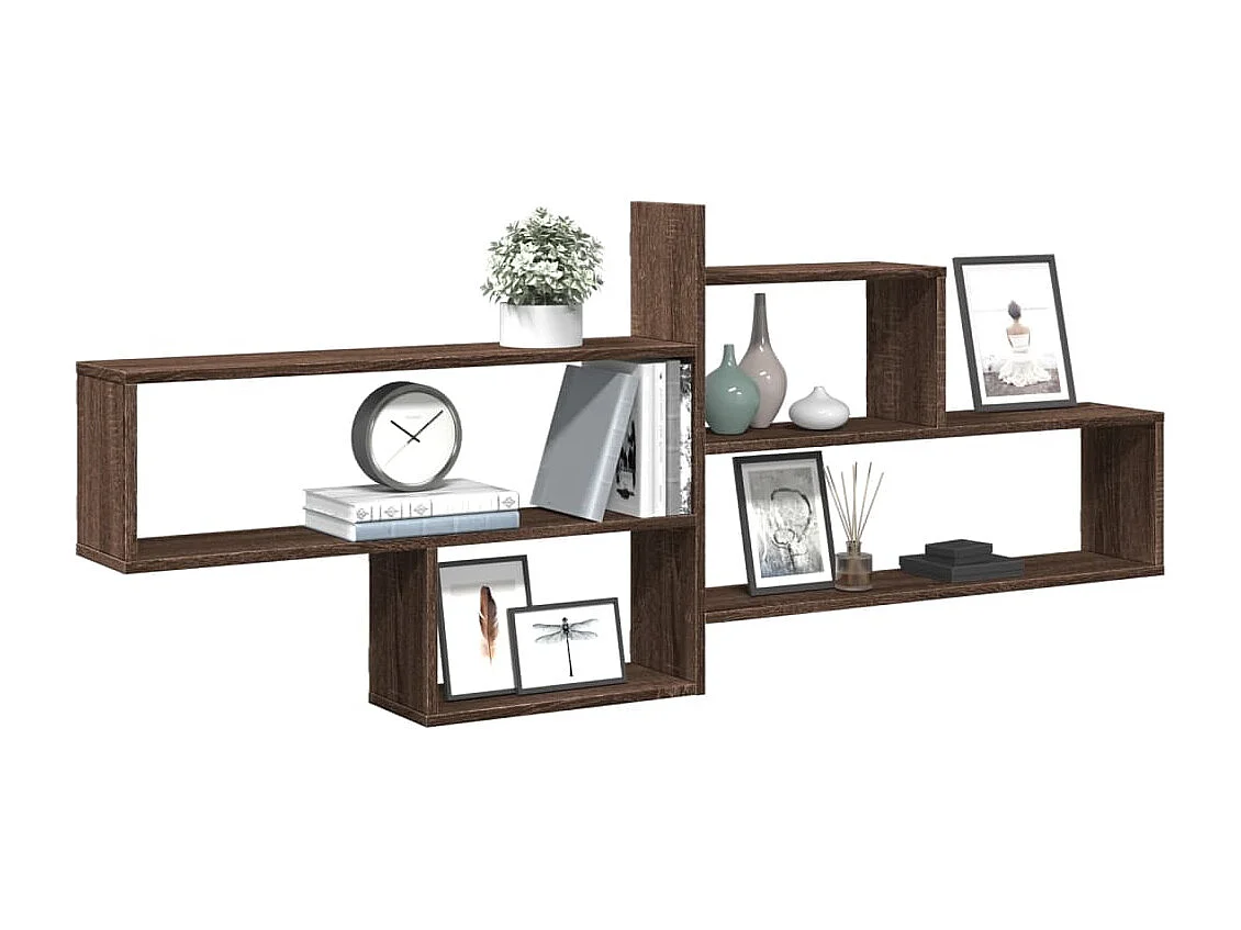 Étagère murale chêne marron 167,5x18x68 cm bois d'ingénierie